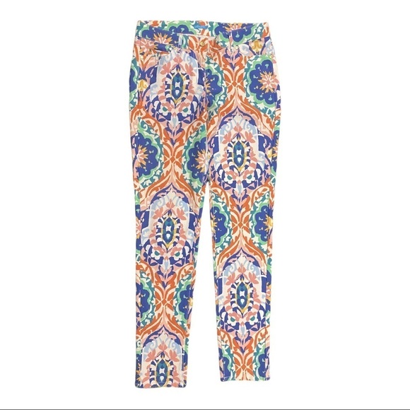 J. McLaughlin Lexi Jeans In Midi Oahu Print Size 4 - Picture 3 of 14